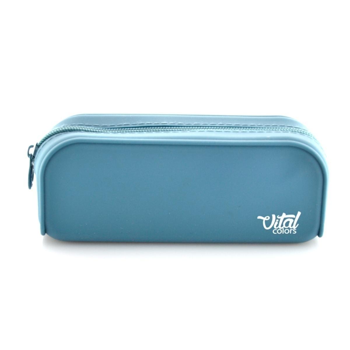 PORTATODO OFFICEBOX SILICONA CUADRADO VITAL COLORS AZUL