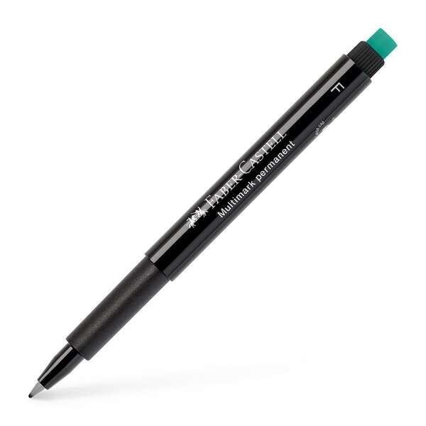 ROTULADOR PERMANENTE FABER CASTELL MULTIMARK PUNTA F 0.8MM COLOR NEGRO