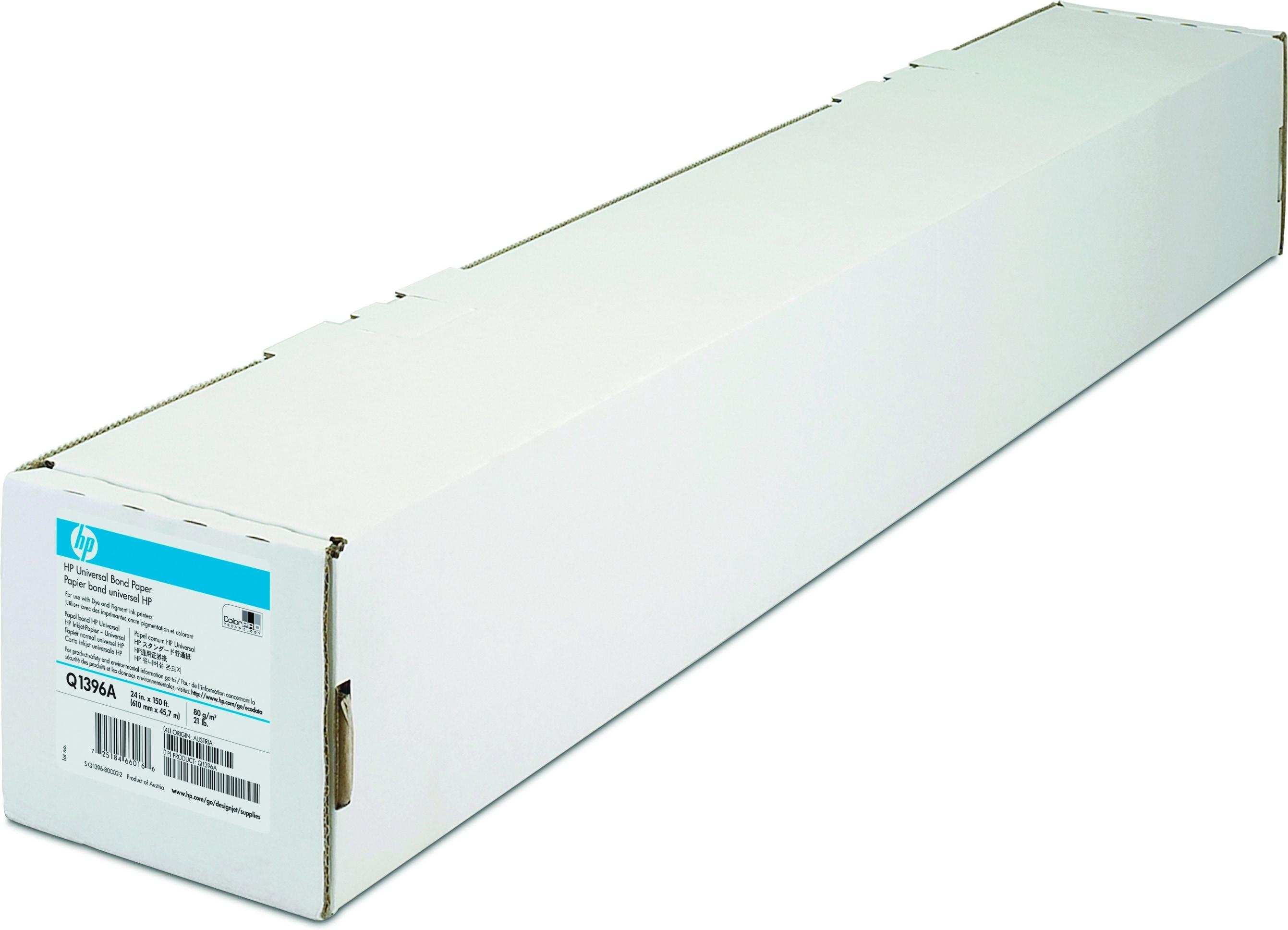 PAPEL REPROGRAFIA PARA PLOTTER 610MMX45,7MT 80GR HP BOND Q1396A