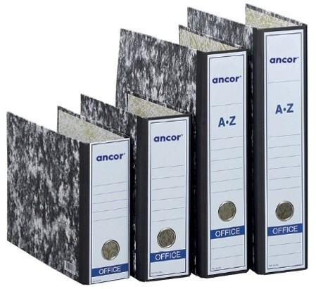 ARCHIVADOR AZ ANCOR CLASSIC FOLIO JASPEADO NEGRO CON RADO