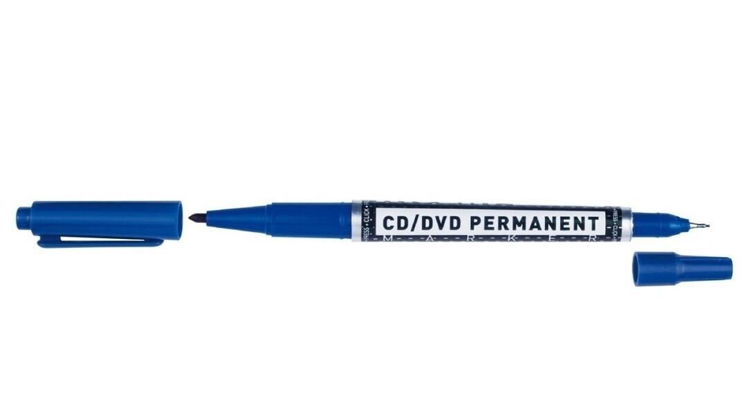 ROTULADOR MARCADOR CD MOLIN 222 DOBLE PUNTA AZUL
