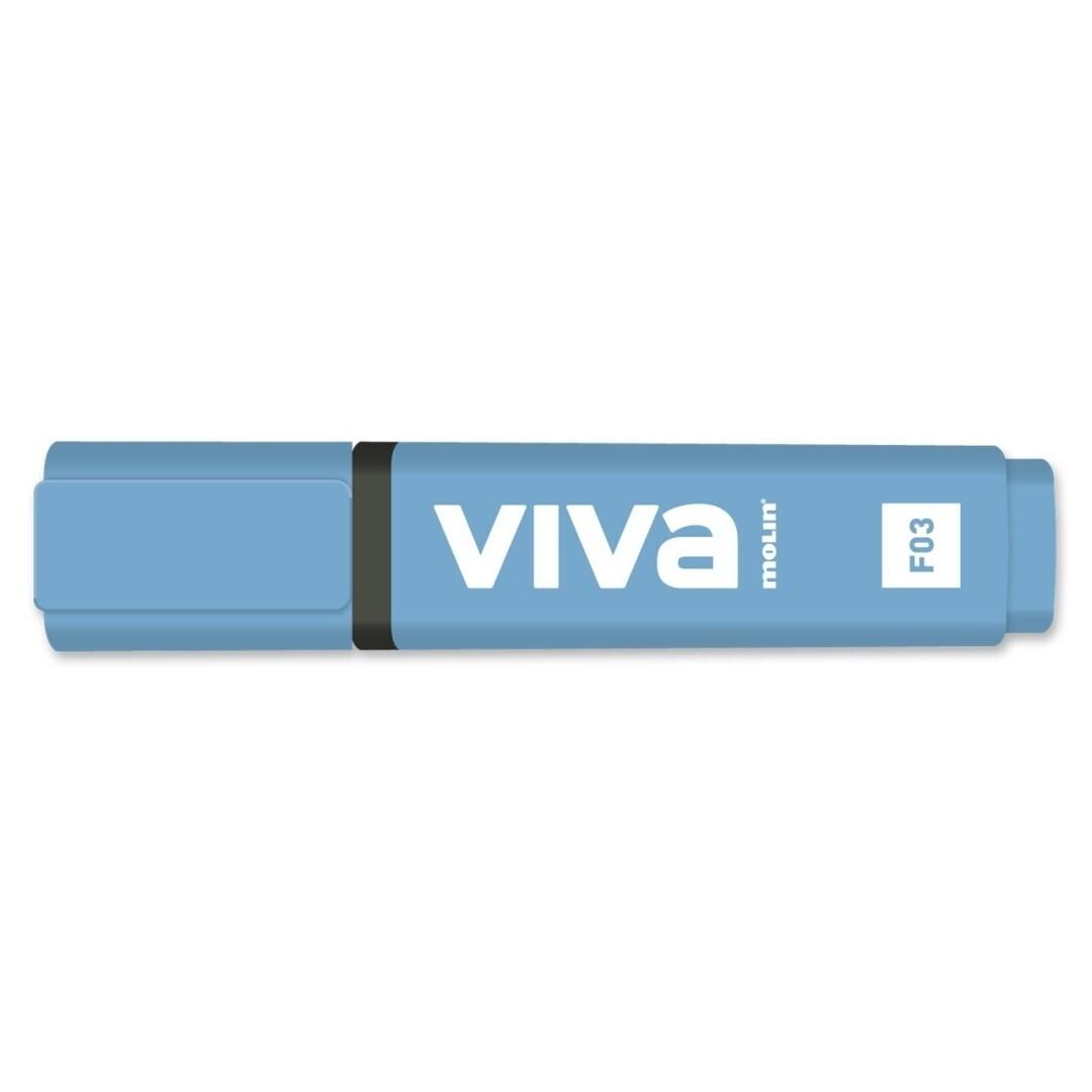 ROTULADOR FLUORESCENTE MOLIN VIVA COLOR AZUL