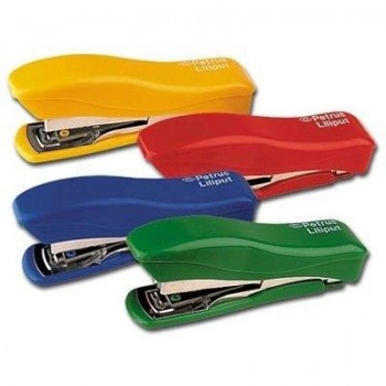 GRAPADORA BOLSILLO PETRUS LILIPUT 200 + CAJA GRAPAS 23/6 COLORES SURTIDOS