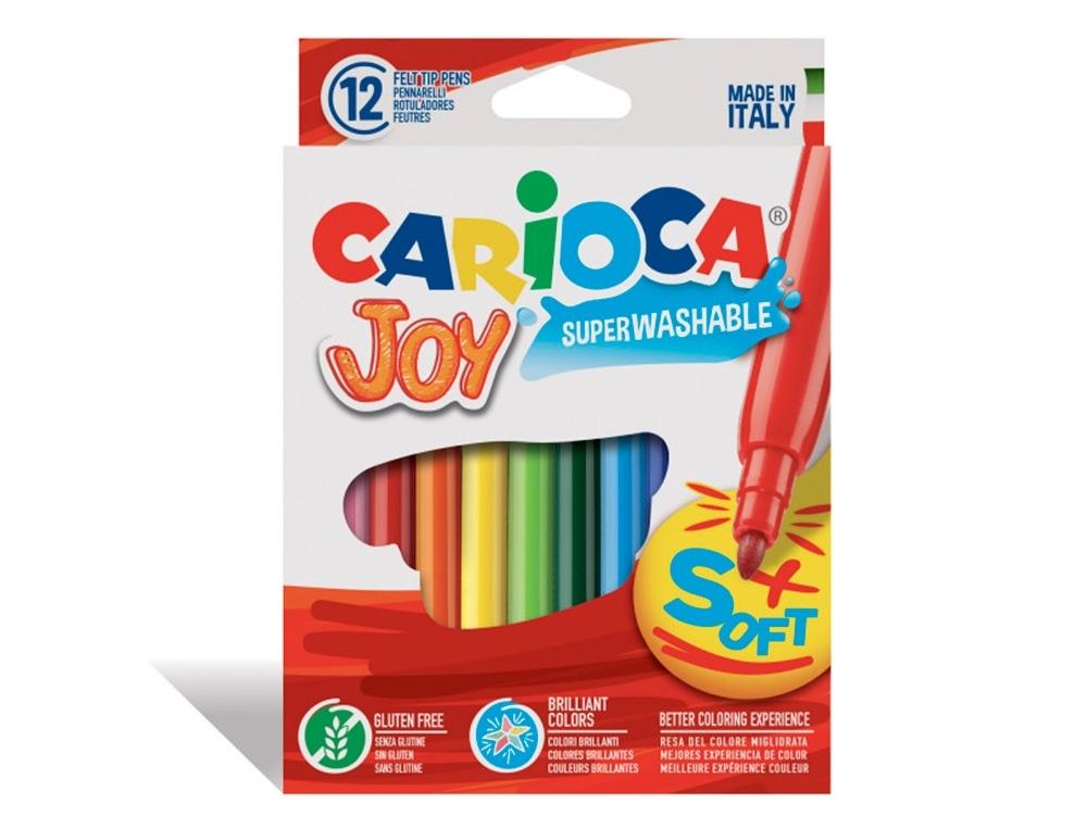 CAJA 12 ROTULADORES FIBRA CARIOCA JOY