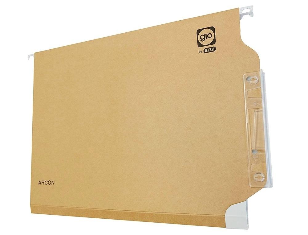 CAJA 25 CARPETAS COLGANTES ARCON DIN A4 GIO RF.50100 VISOR LATERAL LOMO V