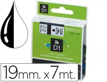 CINTA DYMO D1 NEGRO / BLANCO 19MM S0720830 / 045803