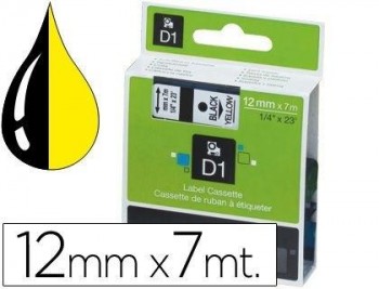 CINTA DYMO D1 NEGRO / AMARILLO 12MM S0720580 / 045018