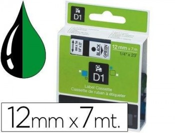 CINTA DYMO D1 NEGRO / VERDE 12MM S0720590