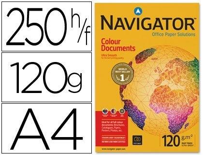 PAQUETE PAPEL 250 HOJAS DIN A4 NAVIGATOR COLOUR DOCUMENTS 120 GRS